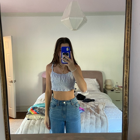 Kendall & Kylie | Tops | Kendall Kylie Tank Top Tie Strap Smocked Cami